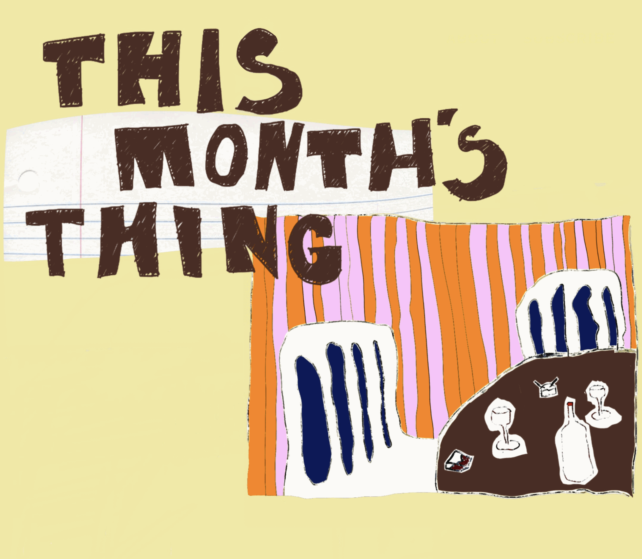 This Month's Thing — illustration of an empty diner booth